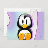 愛らしいペンギン ポストカード (正面/裏面)