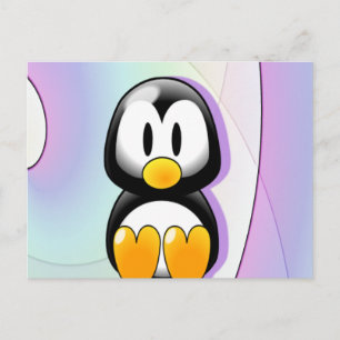 愛らしいペンギン ポストカード