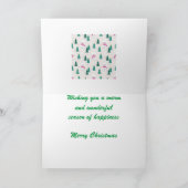 愛らしいホッキョクグマとクリスマスツリー カード (内部)