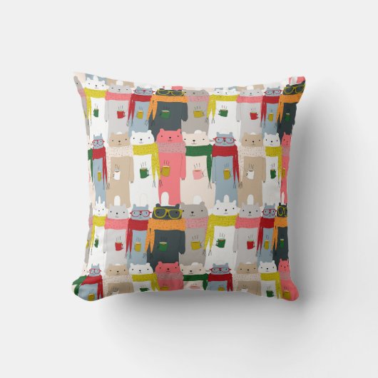 愛らしいホッキョクグマ装飾用クッション クッション (正面)