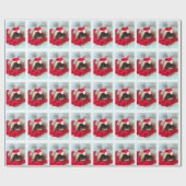 愛らしいホランドロップクリスマスラッピング紙 ラッピングペーパー (フラット)