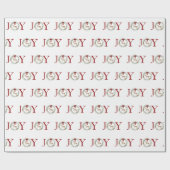 愛らしいホリデークリスマスレッドジョイリースギフト ラッピングペーパー (フラット)