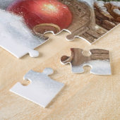 愛らしいホリデークリスマス格言 ジグソーパズル (側面)