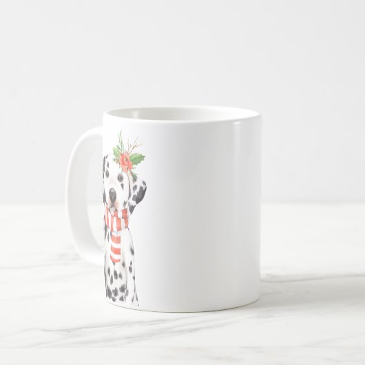 愛らしいホリデーダルマファンシーーティススクリプトマグ コーヒーマグカップ (正面左)