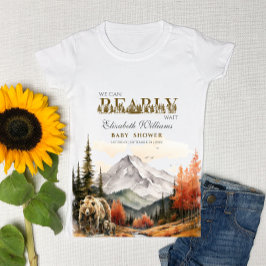 愛らしいホワイトウォーターカラー ベアリーウェイト トドラーTシャツ
