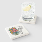 愛らしいボクサーのドッグコースター ストーンコースター (横)