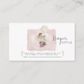 愛らしいボホエレファントベビー素朴シャワー エンクロージャーカード (正面)