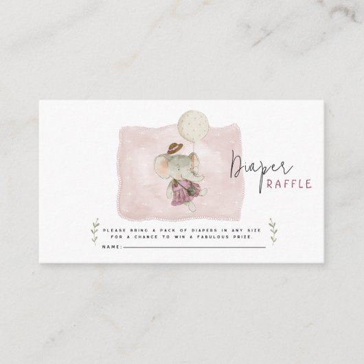 愛らしいボホエレファントベビー素朴シャワー エンクロージャーカード (正面)