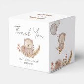 愛らしいボホボタニカル甘いクマ赤ちゃんシャワー フェイバーボックス (裏面サイド)