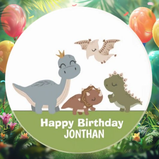 愛らしいボホー恐竜パーティー コースター