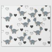 愛らしいボホー恐竜パーティー ラッピングペーパー (フラット)