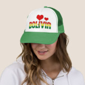 愛らしいボリビア国旗のハート愛国心 キャップ (インサイチュ)