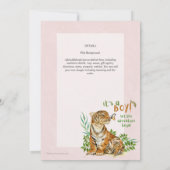 愛らしいボーイズタイガーベビーシャワー招待状 招待状 (裏面)