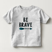 愛らしいボーホー「勇気を出して」 トドラーTシャツ (正面)