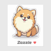 愛らしいポメラニア犬の喜び、かわいいスタイル、小 シール (シート)