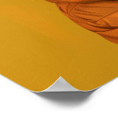 愛らしいポメラニア犬プリント ポスター (角)