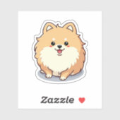 愛らしいポメラニア犬、かわいいバブリーチャーム、小 シール (シート)