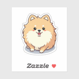 愛らしいポメラニア犬、かわいいバブリーチャーム、小 シール