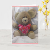 愛らしいマウスのバースデー・カード カード (黄色い花)