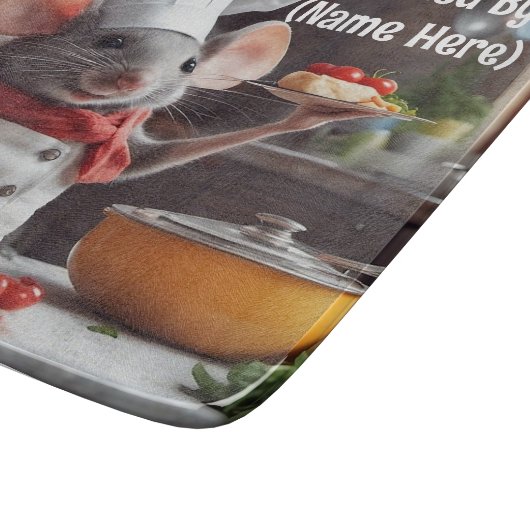 愛らしいマウスシェフのカッティングボード カッティングボード (角)