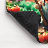 . .愛らしいマウス農家 – 庭に野菜 マウスパッド (コーナー)