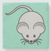 愛らしいマウス ストーンコースター (正面)