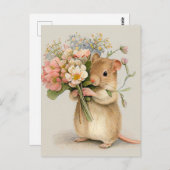 愛らしいマウス ポストカード (正面/裏面)