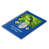 愛らしいマグパイ探しガラスモノグラムw写真 ノートブック (左側)