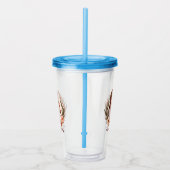 愛らしいママとドーターボンド – フローラフレーム アクリルタンブラー (右)