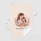 愛らしいママとドーターボンド – フローラフレーム ゴルフタオル (インサイチュ)