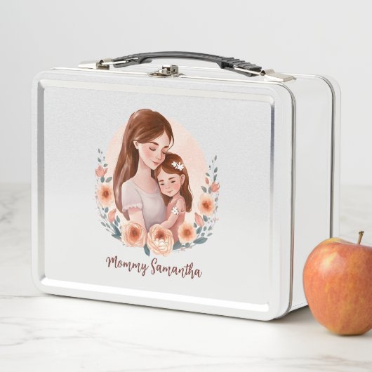 愛らしいママとドーターボンド – フローラフレーム メタルランチボックス (インサイチュ)