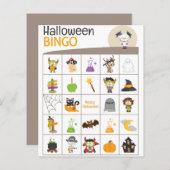 愛らしいママの女の子ハロウィンビンゴボード！ (正面/裏面)