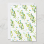 愛らしいママ&ベビーバニーボーイズ赤ちゃんシャワー 招待状 (裏面)