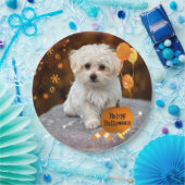 愛らしいマルタの子犬のハ祝ロウィーン ペーパープレート (パーティー)