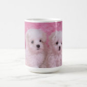 愛らしいマルタの子犬のマグ コーヒーマグカップ (中央)