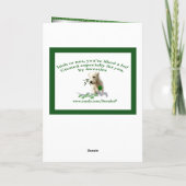 愛らしいマルタの子犬-セントパトリックの日メッセージ カード (裏面)