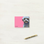 愛らしいマルティポ犬と名前をカスタムする ポストイット (デスク上)