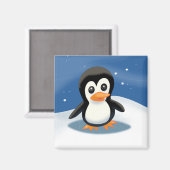 愛らしいマンガペンギン マグネット (正面/裏面)