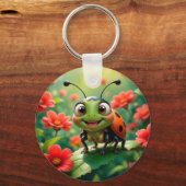 愛らしいマンガ・ラディバグの木の葉 キーホルダー (正面)