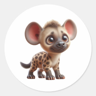 愛らしいマンガHyena Cubグラフィック ラウンドシール