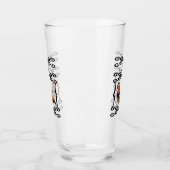 愛らしいマンダリンアヒル漫画モノグラム タンブラーグラス (左)