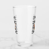 愛らしいマンダリンアヒル漫画モノグラム タンブラーグラス (右)