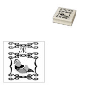 愛らしいマンダリンアヒル漫画モノグラム ラバースタンプ (押印)