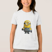 愛らしいミニオンインスパイアキャラクター-おもしろい&よくはしゃぐ トライブレンドＴシャツ (正面)