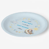 愛らしいムーンスターズスリーピーテディベア ペーパープレート (アングル)