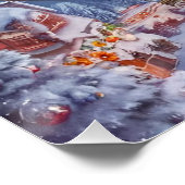 愛らしいメイヌクーンサンタクロースの子猫 ポスター (コーナー)