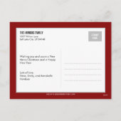 愛らしいメッセージクリスマスフォトカードはがき シーズンポストカード (裏面)