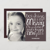 愛らしいメッセージクリスマスフォトカードはがき シーズンポストカード (正面/裏面)