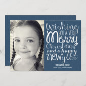 愛らしいメッセージホリデーフォトカード シーズンカード (正面/裏面)