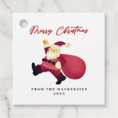 愛らしいメリークリスマスサンタ フェイバータグ (正面)